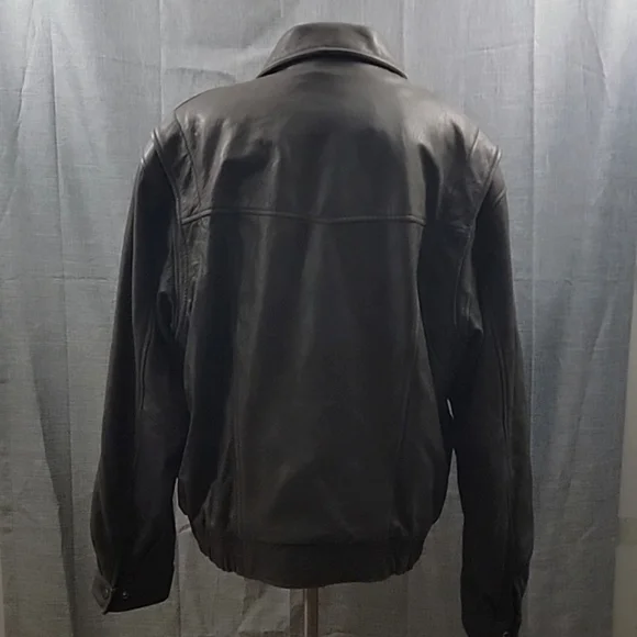 Wilson's VTG brown leather Thermal Insulated Bomber jacket Collared men's SZ L
